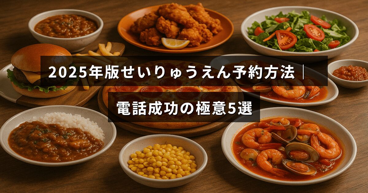 2025年のせいりゅうえん予約で電話を使い確実に予約を取るための5つのポイントが記載された画像