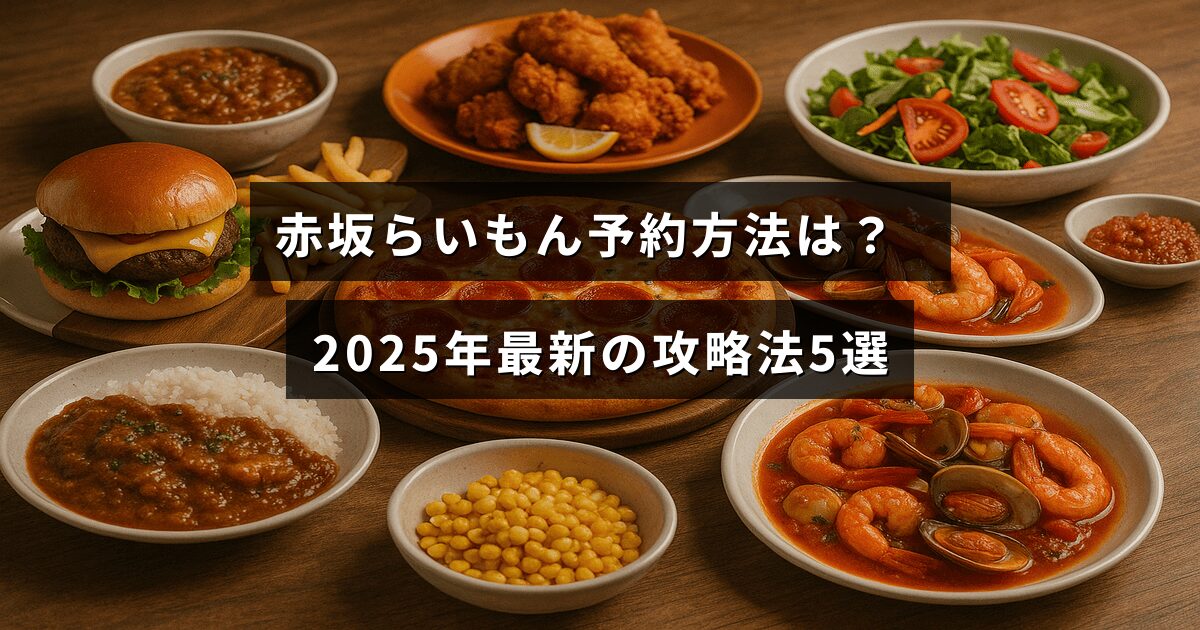 赤坂にある人気店「らいもん」の予約手順と2025年時点で有効な予約のコツを紹介する記事のアイキャッチ画像です。