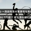 バレーボール選手・西田有志の高額な年収とその収入の内訳について解説した記事のタイトルが中央に表示された画像