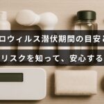 ノロウイルスの潜伏期間と感染リスクについてわかりやすく説明し、安全対策のポイントが示された情報のイメージ