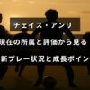 プロバスケットボール選手チェイス・アンリの所属チーム、最新の試合パフォーマンス、成長の特徴を示したグラフィック画像。
