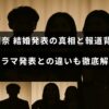 橋本環奈さんの結婚に関する報道の詳細と、その背景にある事情、ドラマ出演発表との相違点をわかりやすく説明した記事のタイトルが中央に表示された画像