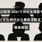 浅川梨奈さんの芸能経歴を紹介する記事のタイトルが中央に表示された画像