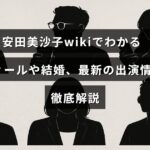 安田美沙子さんの経歴や結婚情報、最近の出演状況を詳しく紹介する記事のタイトルが画像中央に表示されている様子。