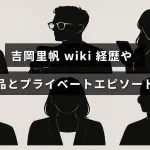 吉岡里帆さんのプロフィールやキャリア、代表的な出演作、そしてプライベートに関するエピソードを紹介する記事のタイトルが中央に表示された画像