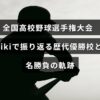 全国高校野球選手権の過去の優勝校と印象的な試合の歴史をまとめた情報を紹介する画像
