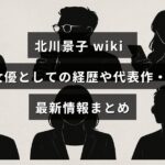 北川景子さんのプロフィールや女優としての歩み、代表的な作品と最新ニュースが紹介されたブログ記事のタイトルが中央に表示された画像