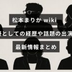 松本まりかさんの女優活動を紹介する記事のタイトルが中央に配置された画像