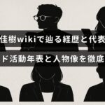 林佳樹の経歴や代表作、活動年表と人物像をウィキ風にまとめた詳しい紹介記事を示す画像で、中央に記事タイトルのテキストが配置されています。