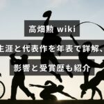 アニメーション監督・高畑勲の経歴と代表作を年表形式でまとめ、影響や受賞歴も紹介する内容を表すアイキャッチ画像。中央に記事タイトルのテキストが配置されている。