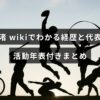 新垣渚のWikipedia情報をもとに経歴や代表作、活動年表をまとめた記事の見出しが中央に表示されたアイキャッチ画像。